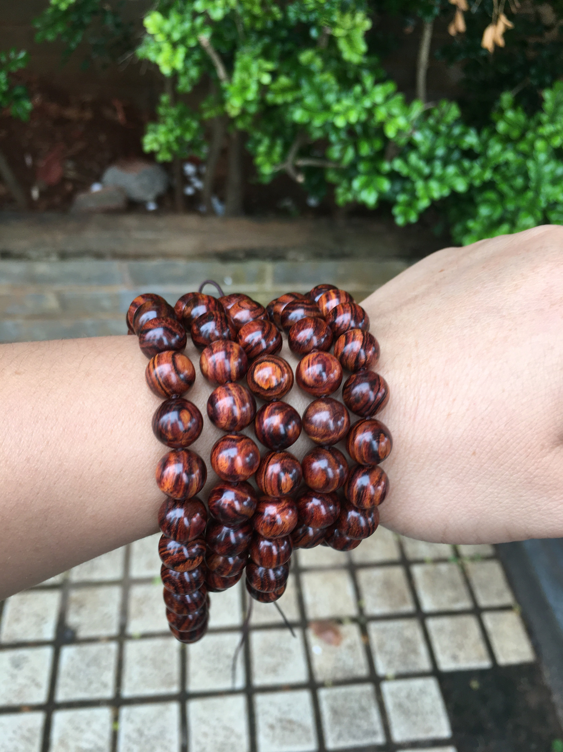 收藏级海南黄花梨1.0/108手链老料油梨顺纹正宗海黄手串佛珠念珠