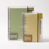 Otaku-A5/A6磨砂半透明活页夹 6孔活页替芯加厚活页本外壳外套