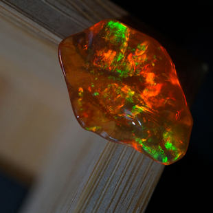 火欧泊4.39ct随形设计 InColor彩定制 天然墨西哥裸石 火烧云