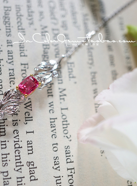 花需叶衬/天然尖晶石沙弗莱石 18k金配钻手链 原创/InColor彩定制