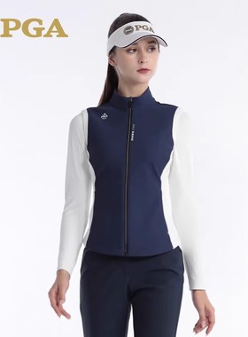 pga高尔夫服装女士马甲秋冬发热内里golf背心显瘦运动外套101320