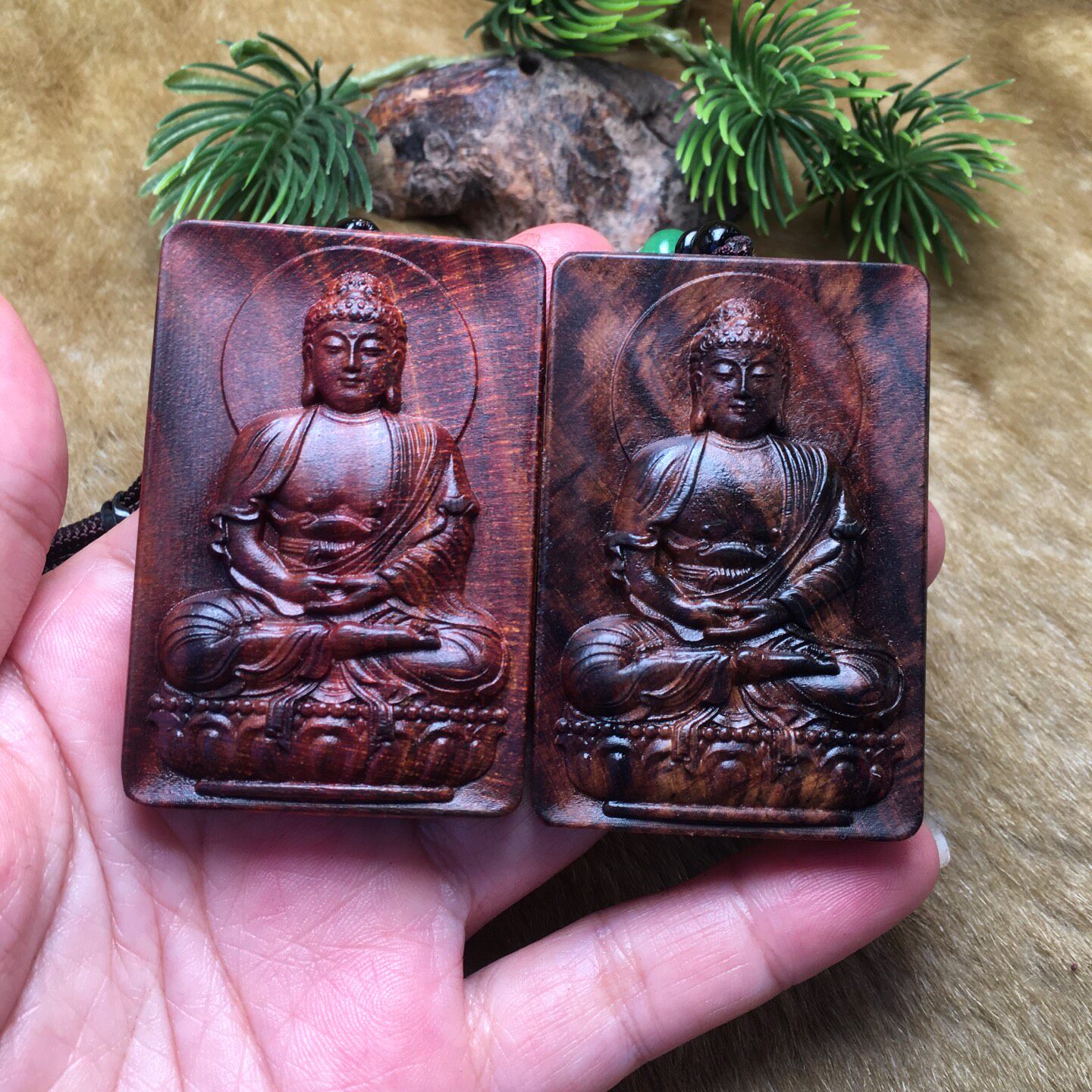 海南黄花梨紫油梨木雕大日如来佛木雕