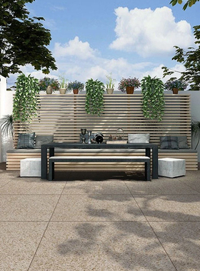 室外PC砖1.8公分厚防滑地砖地铺石瓷砖别墅院子公园广场地砖加厚