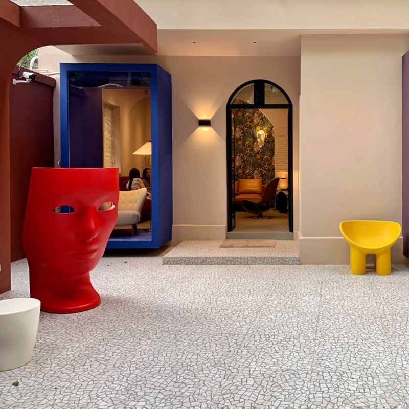 上海白色岩石水磨石瓷砖餐厅连锁店防滑地砖公寓民宿瓷砖白格瓷砖