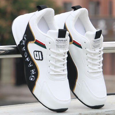 秋冬季男鞋皮面防水防滑高档次运动休闲鞋男士防滑潮流百搭旅游鞋