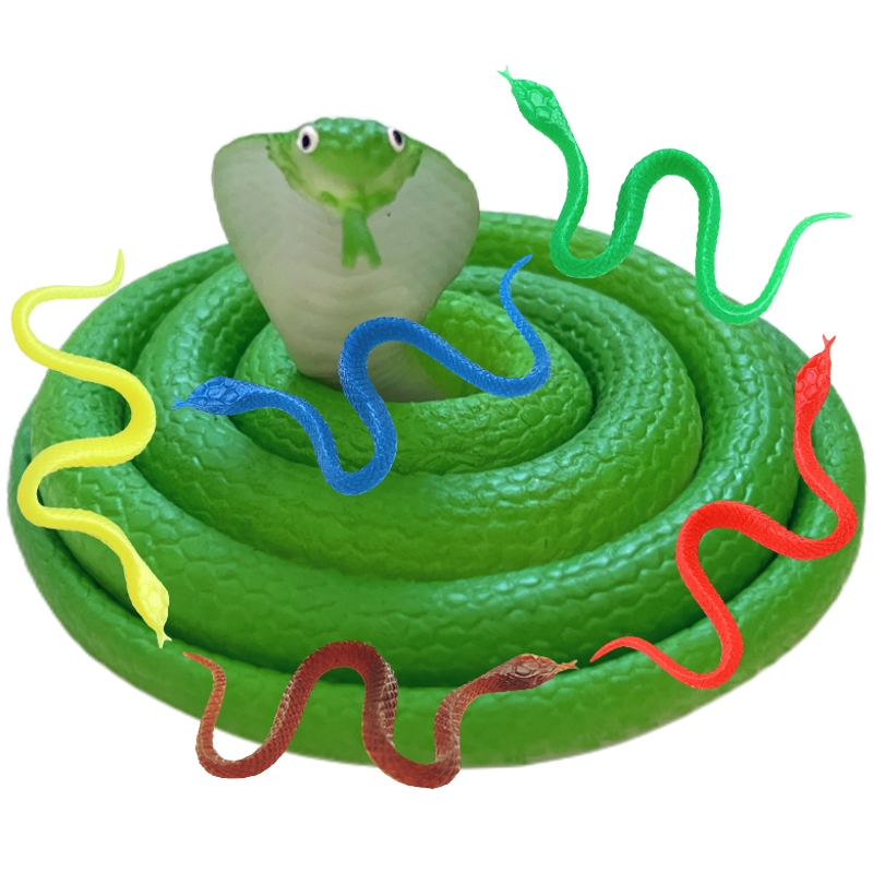 仿真蛇软胶蛇眼镜蛇幼儿园儿童玩具蛇纯色送彩色小蛇假蛇动物模型 玩具/童车/益智/积木/模型 仿真/动物玩偶 原图主图