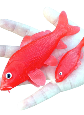 软胶仿真鲤鱼小鲫鱼沙丁鱼金鱼缸装饰幼儿园儿童玩具戏水动物模型