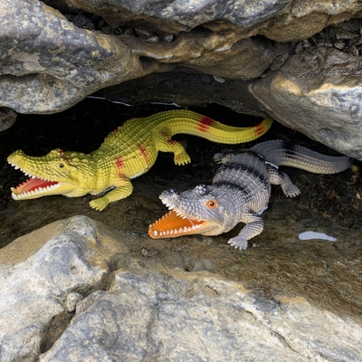 仿真软胶鳄鱼捏叫吓人幼儿园