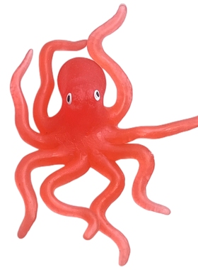 彩色软胶半透明仿真章鱼八爪鱼幼儿园儿童玩具认知鱼虾类动物模型