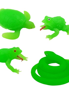 仿真蛇软胶蛇绿色半透明环保蚂蚁蜥蜴鳄鱼金鱼蜘蛛青蛙儿童玩具蛇