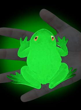 软胶夜光蛤蟆玉色蟾蜍幼儿园儿童发光吓人小青蛙玩具动物模型摆件