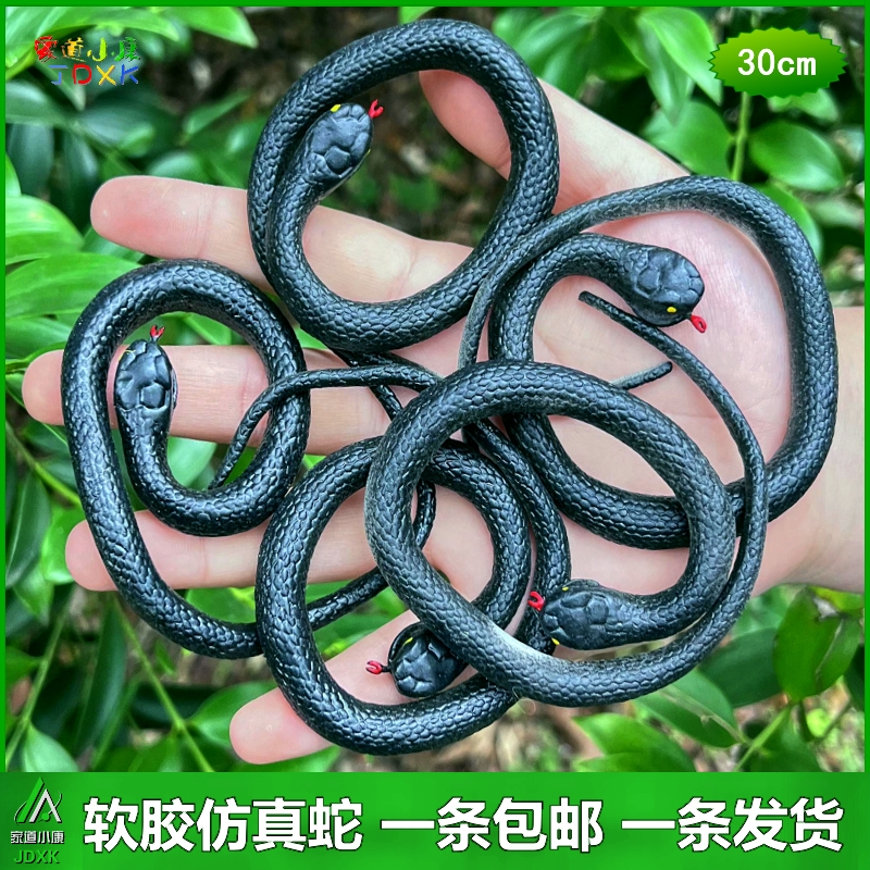 黑色软胶小蛇仿真蛇包邮