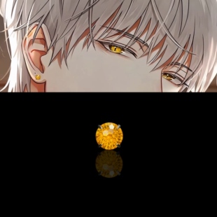 Lumiere 星屿｜芬达橙｜烟花切｜316L钛钢外螺旋耳钉｜77