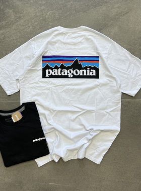 现货 Patagonia短袖 P-6巴塔哥尼亚25ss 男女款经典山峰印花t恤