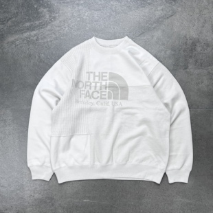 现货TNF Field Patchworked Crewneck 26ss紫标拼接补丁圆领卫衣