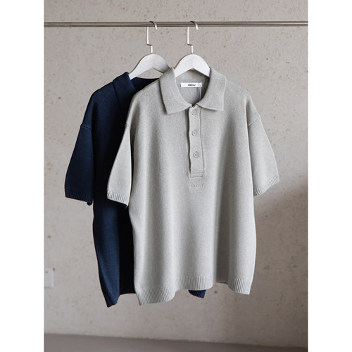 WildOut26SS KNIT针织刺绣休闲短袖POLO衫
