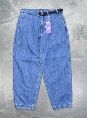 现货 TNF日本紫标Denim Wide Tapered宽松微锥水洗牛仔裤N25FC068