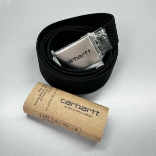 现货 Carhartt WIP Clip Belt Chrome卡哈特金属头 帆布编织腰带