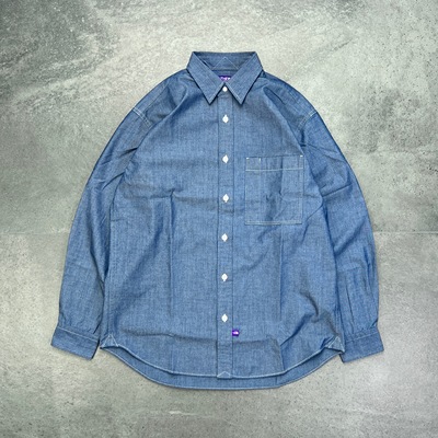 现货 日本紫标 Regular Collar Chambray25蓝染牛仔衬衫