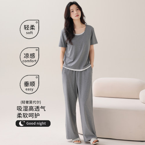 帕兰朵莫代尔女凉感薄款睡衣