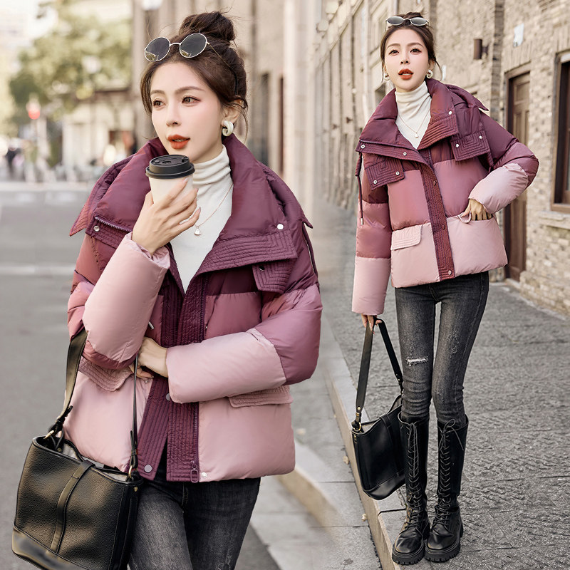 短款羽绒服女冬季2025新款时尚小个子连帽高端洋气白鸭绒外套加厚