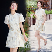 国风套装 女夏季 2025气质高端盘扣短袖 新中式 短裤 小个子两件套显瘦