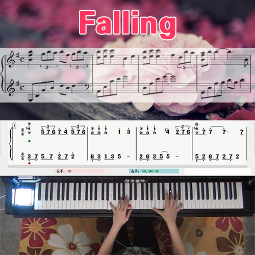 Falling(李闰珉)五线谱简谱钢琴教学课程悠秀