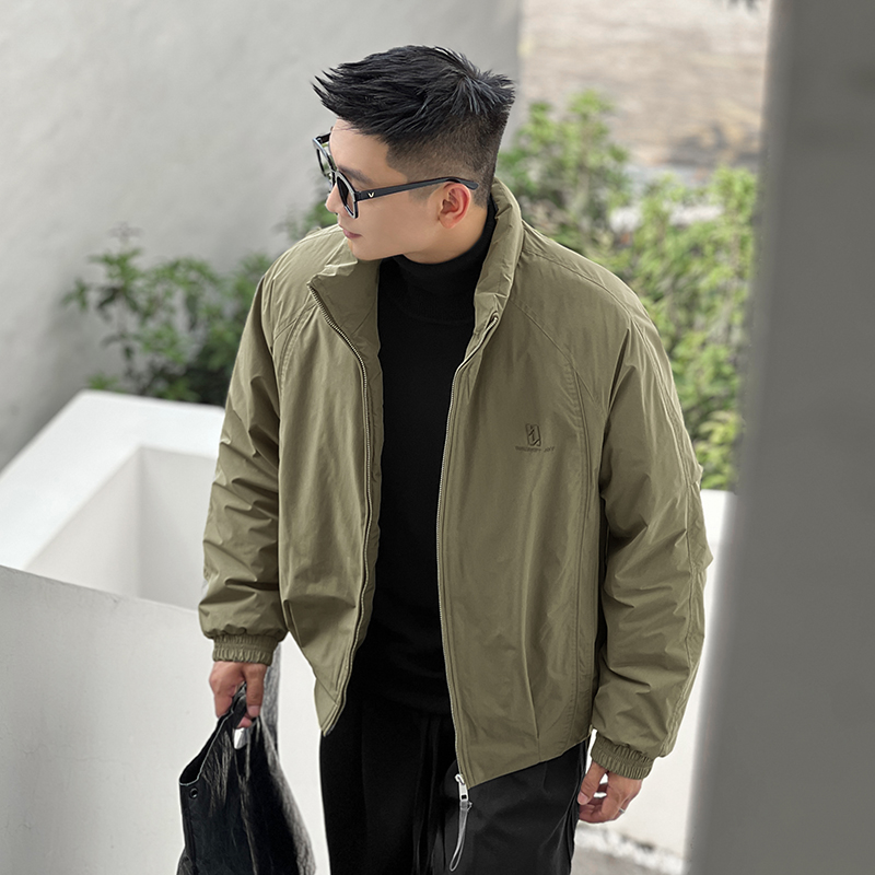 二十二号穿搭通勤高级感痞帅立领保暖棉服外套男冬季休闲夹克上衣