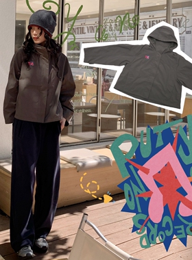 2025秋冬新款短款户外防风冲锋衣外套女宽松休闲百搭夹克上衣松弛