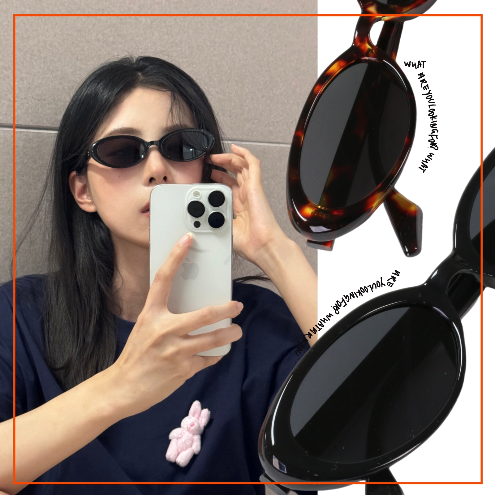 萨刻蝶形猫眼偏光墨镜欧美男女Jennie窄框小红书复古潮太阳眼镜
