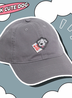 小灰狗情侣男女棒球帽子2025秋冬新款灯芯绒鸭舌帽运动帽送礼物