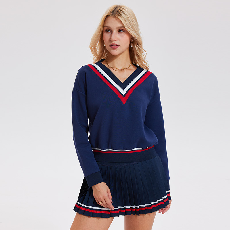 秋冬室内健身套装宽松老钱风