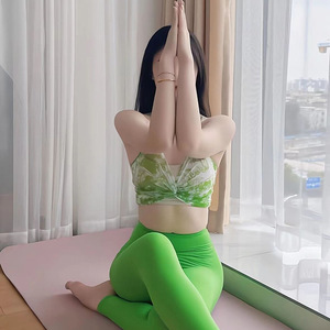 性感瑜伽套装女子室内健身两件套高腰紧身运动裤外穿器械训练服