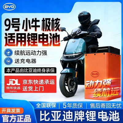 9号小牛极核电动车比亚迪锂电池
