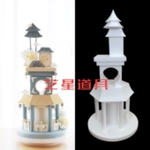 中式 泡沫蛋糕胚翻糖蛋糕模型模具DIY练习奶油蛋糕假体新品