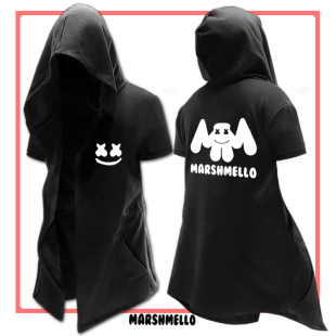 电音棉花糖Skrillex同款marshmello百大DJ连帽外套男女披风上衣服