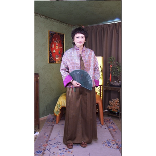 【名家蜀锦】名家张和才老师联珠团窠宝相花蜀锦国风高级长袖外套