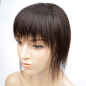 真发发块假发片刘海片卷发补发块机制刘海头顶织发女遮白发补发片