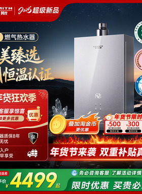 【新品小精钢EC5】AO史密斯燃气热水器防眩玻璃面板静音EJ5Wi/BJS
