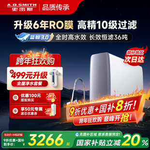 AO史密斯佳尼特家用直饮大流量净水器蓝鲸2700 政府补贴20%