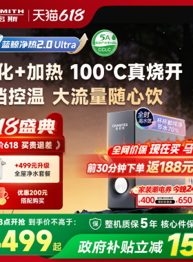 A.O.史密斯佳尼特加热一体家用厨下反渗透蓝鲸RO净水器CDR2000S2