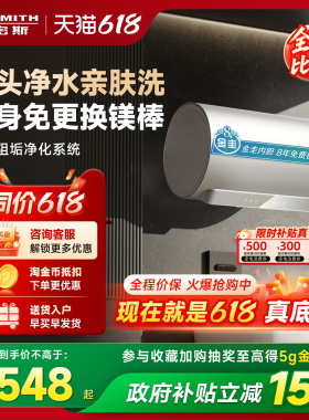 国补史密斯佳尼特电热水器60/80升JC3免换镁棒双棒免清洗浴室洗澡