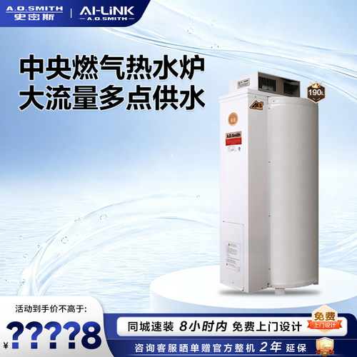A.O.史密斯燃气家庭中央热水炉