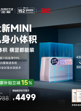 A.O.史密斯厨下家用小体积直饮过滤净水器R1700SWi-T