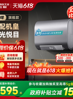 国补AO史密斯佳尼特电热水器60/80升HTDPRO纤薄双胆阻垢免换镁棒