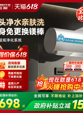 国补史密斯佳尼特电热水器60/80升JC3免换镁棒双棒免清洗浴室洗澡