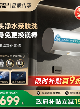 国补史密斯佳尼特电热水器60/80升JC3免换镁棒双棒免清洗浴室洗澡