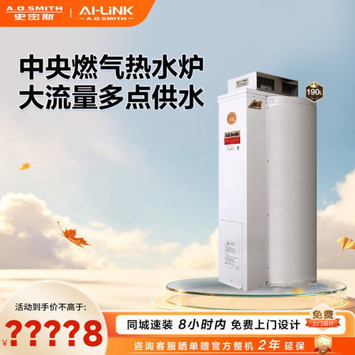 A.O.史密斯燃气家庭中央热水炉
