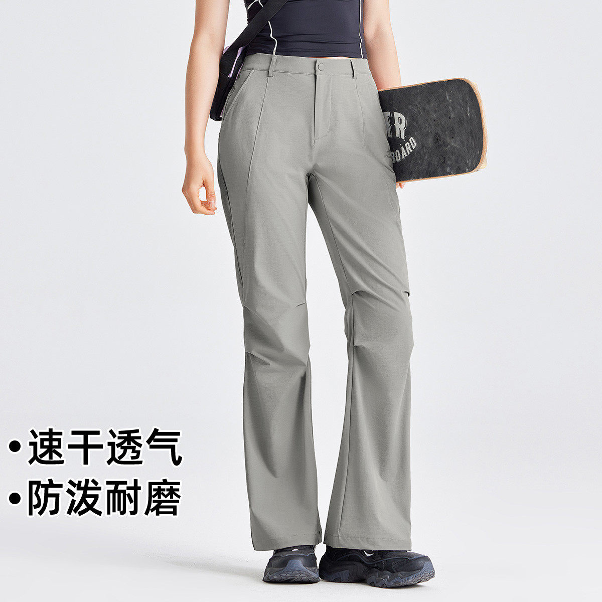 【秀出大长腿】拓路者女夏工装喇叭裤显腿长显瘦百搭户外休闲裤