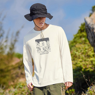 拓路者2025春秋男款纯棉长袖T恤衫户外休闲百搭运动卫衣打底衫